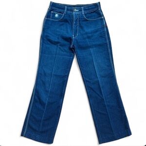 Vintage 70s 80s Bortina Jeans High Rise Flare Leg Western Horse Logo Boho